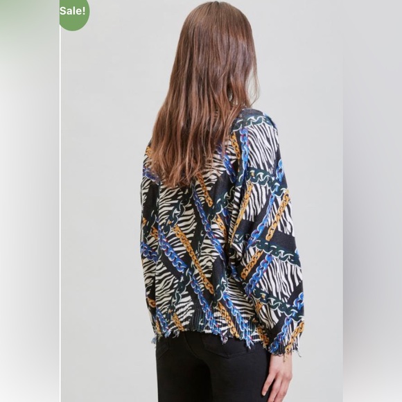 R13 Chained Zebra Sweater. Size small - Picture 11 of 11